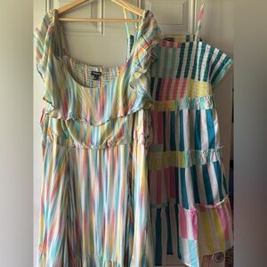 👗50% OFF! 2 TORRID Size 5 (5X/28) Striped Multi Colored Sun Summer Dresses